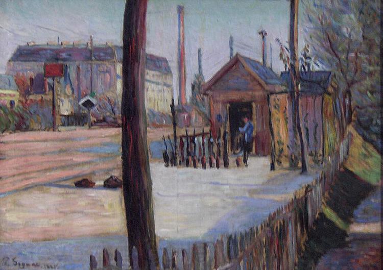 Paul Signac Railway junction near Bois-Colombes France oil painting art